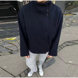 Eliza | Prabangus Trumpas Dvigubas Mygtukas Paltas