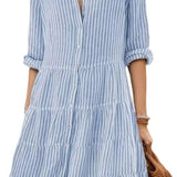 Anna – Vasarinė Suknelė Dryžuota