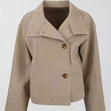 Eliza | Prabangus Trumpas Dvigubas Mygtukas Paltas