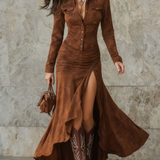 Ariadna | Ilga suknelė su volanais