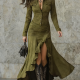 Ariadna | Ilga suknelė su volanais