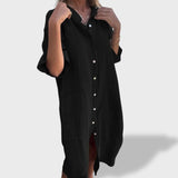 Beatriz™｜Laisvas Lininis Suknelė